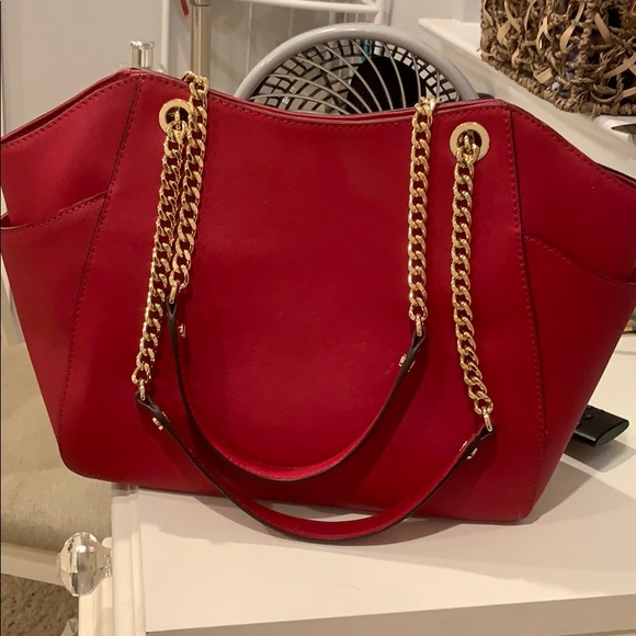 Red Micheal Kors shoulder bag - Picture 2 of 2